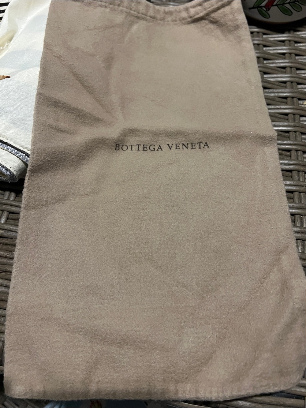 Bottega Veneta tan cotton drawstring Dust bag